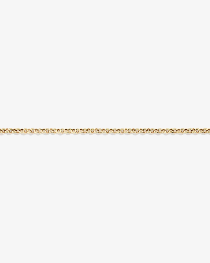 Bracelet à chaîne belcher en or jaune 10 K de 19 cm, largeur de 4 à 4,5 mm