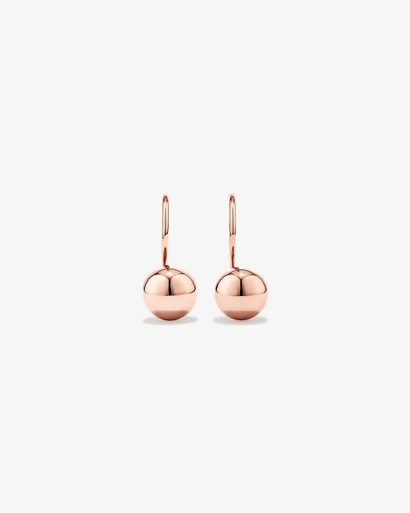 7mm Euroball Earrings 10kt Rose Gold