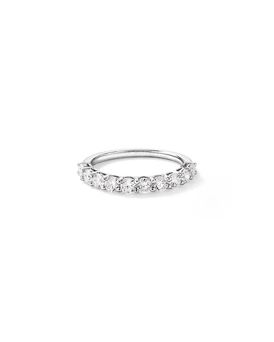 Alliance en or blanc 14 carats avec diamants ronds brillants de 1,00 carat