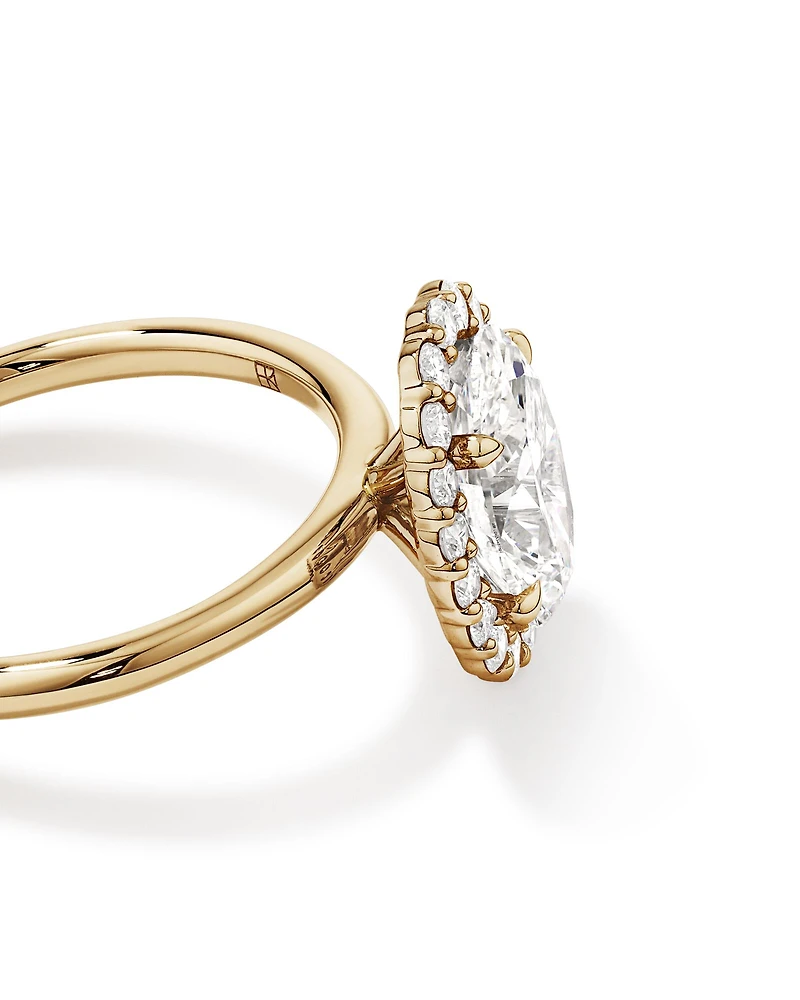 Bague de fiançailles TW de 2,34 carats en or jaune jaune 14 carats en or jaune 14 carats