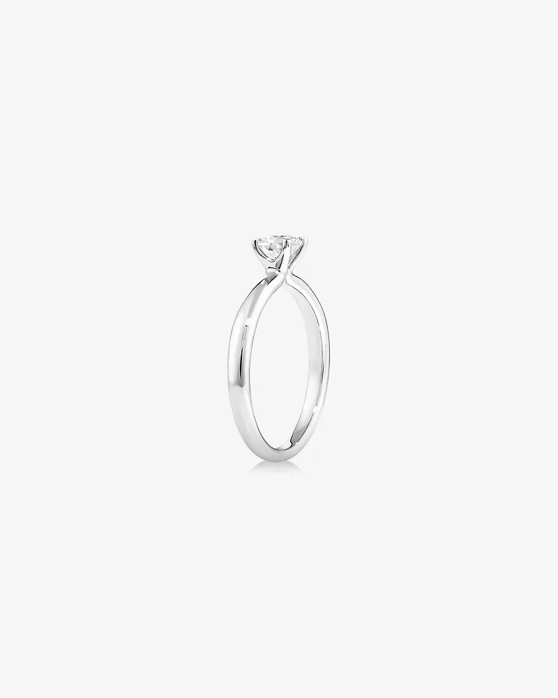 Solitaire Engagement Ring with Carat TW of Diamonds in 14kt White Gold
