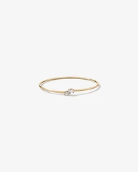 0.60 Carat TW of Laboratory-Grown Pear Cut Diamond Torque Bangle in 10kt Yellow Gold