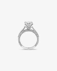 4.47 Carat TW Oval Cut Laboratory-Grown Diamond Engagement Ring in 18kt White Gold