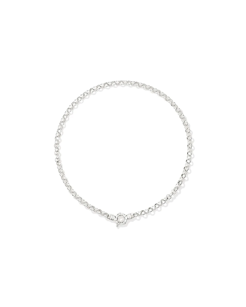 50cm (20") 6.5mm-7mm Width Belcher Chain in Sterling Silver
