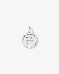 Pendentif zodiaque Poissons avec accents de diamants en argent sterling