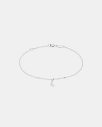 19cm (7.5") L Initial Bracelet in Sterling Silver