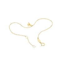 Collier à pendentif initiale F en or jaune 10 K
