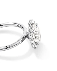 2.34 Carat TW Oval Cut Laboratory-Grown Diamond Halo Engagement Ring in 14kt Gold