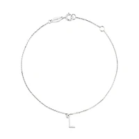 19cm (7.5") L Initial Bracelet in Sterling Silver