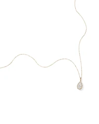 Pendentif TW Diamond Halo Poire Everlight de 1,00 carat en or jaune 10 carats