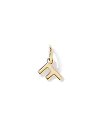 Letter F Initial Pendant in 10kt Yellow Gold