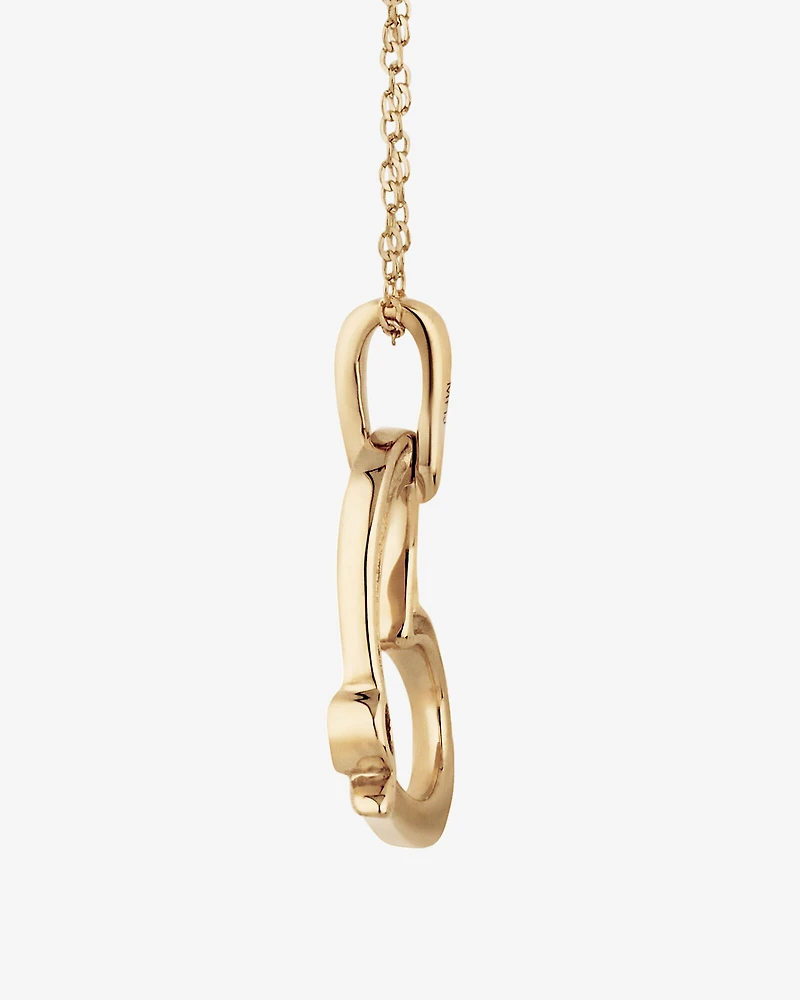 Pendentif de cœur en or jaune 10 K avec diamant