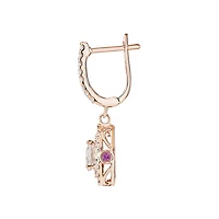 Sir Michael Hill Designer Drop Earrings with Morganite & 0.38 Carat TW of Diamonds in 10kt Rose Gold