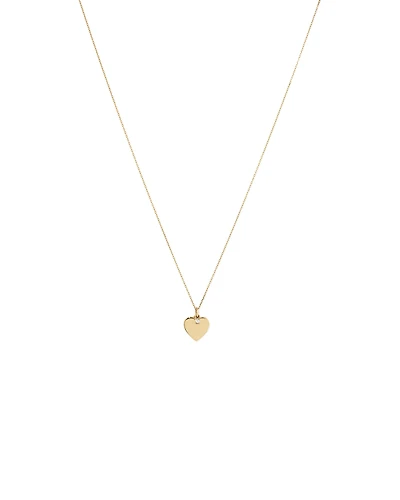 Diamond Charm Heart Pendant Necklace in 10kt Yellow Gold