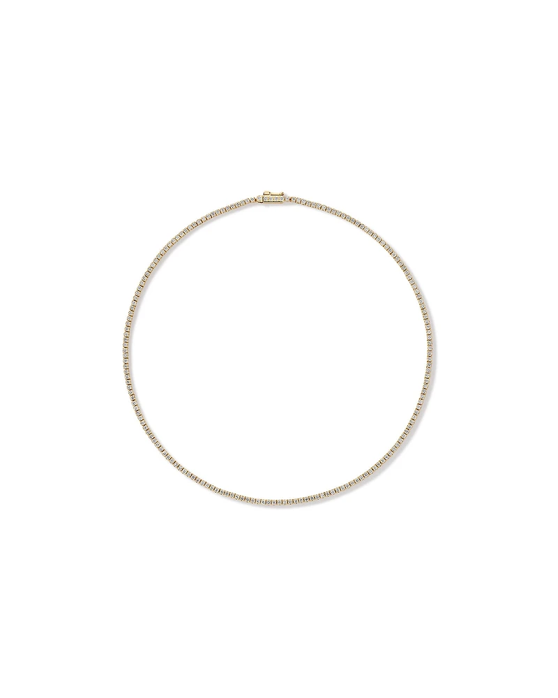 4.00 Carat TW Tennis Necklace in 18kt Yellow Gold