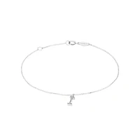 19cm (7.5") I Initial Bracelet in Sterling Silver