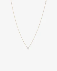 0,50 carat TW collier solitaire en diamant de laboratoire taille Asscher en or jaune 10kt