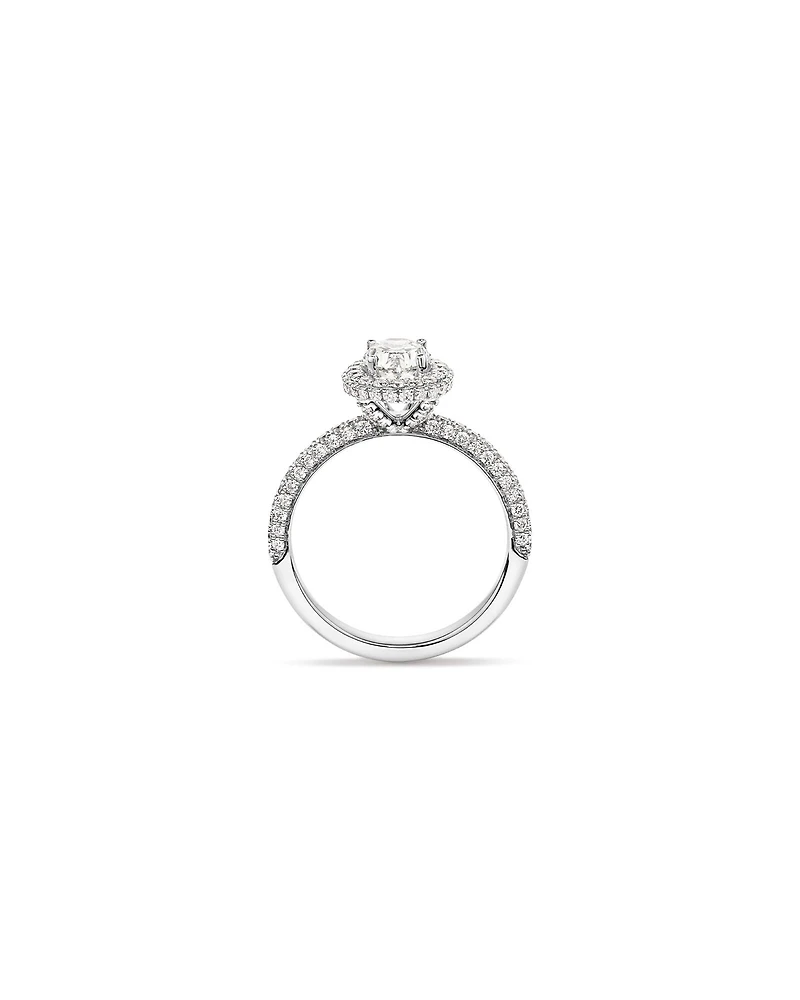 Bague de fiançailles TW de 1,65 carat en platine