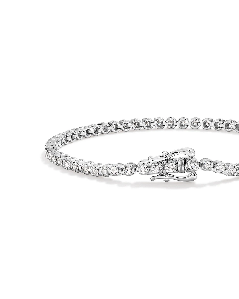 2,00 carat TW bracelet tennis avec diamants de laboratoire en argent sterling