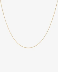 45cm (18") 1mm Width Diamond Cut Belcher Chain in 18kt Yellow Gold