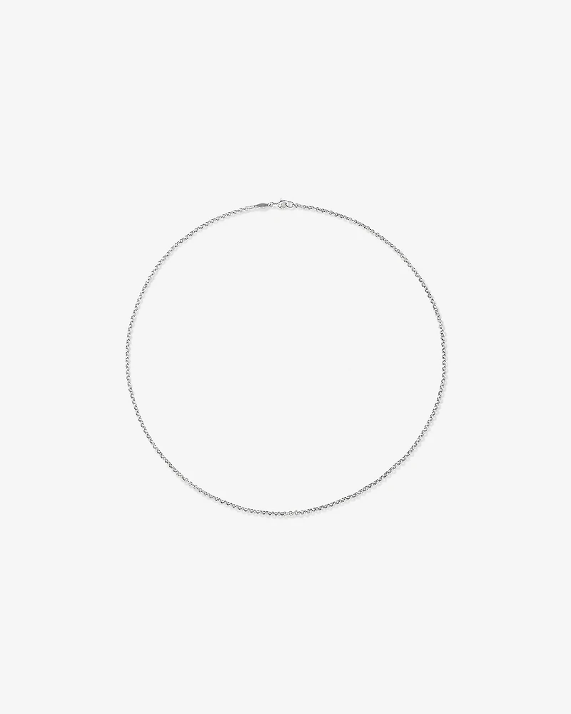 50cm (20") 2mm-2.5mm Width Belcher Chain in Sterling Silver