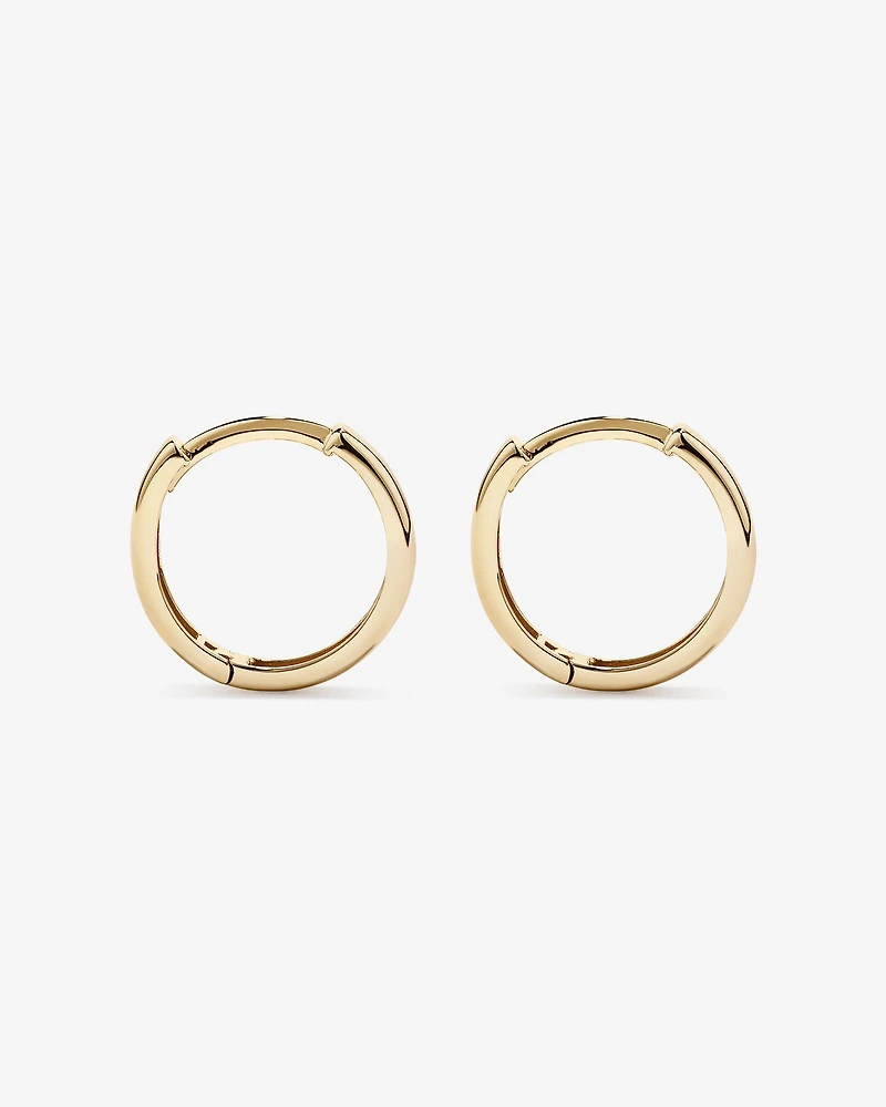 10mm  Polished Huggie Earrings in 10kt Yellow Gold