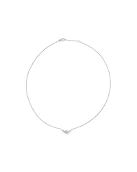Round Brilliant Cut Cubic Zirconia Cable Chain Necklace Sterling Silver