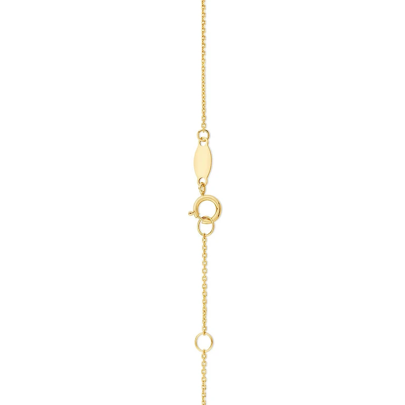 Collier à pendentif initiale K en or jaune 10 K