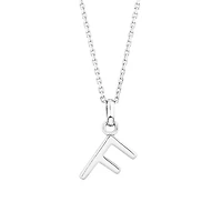 "F" Initial Pendant in Sterling Silver
