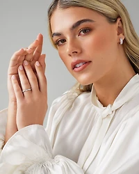 Bague de Mariage de Diamant de 0,20 Carat TW en Or Blanc 14kt