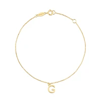 19cm (7.5") Initial Bracelet in 10kt Yellow Gold