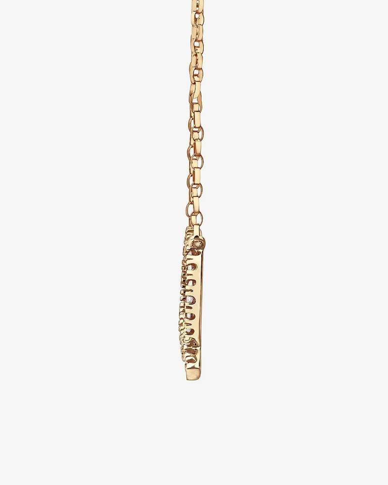 Collier à initiale « Q » en or jaune 10 K à diamants totalisant 0,10 ct