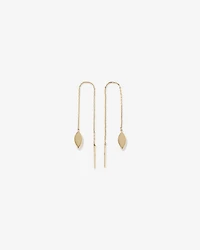 Marquise Disc Threader Earrings in 10kt Yellow Gold