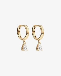 0.50 Carat TW Pear Cut Laboratory-Grown Diamond Drop Sleeper Earrings in 10kt Yellow Gold