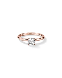 Bague de fiançailles solitaire ronde en diamant brillant de laboratoire TW de 0,70 carat en or rose 14 carats