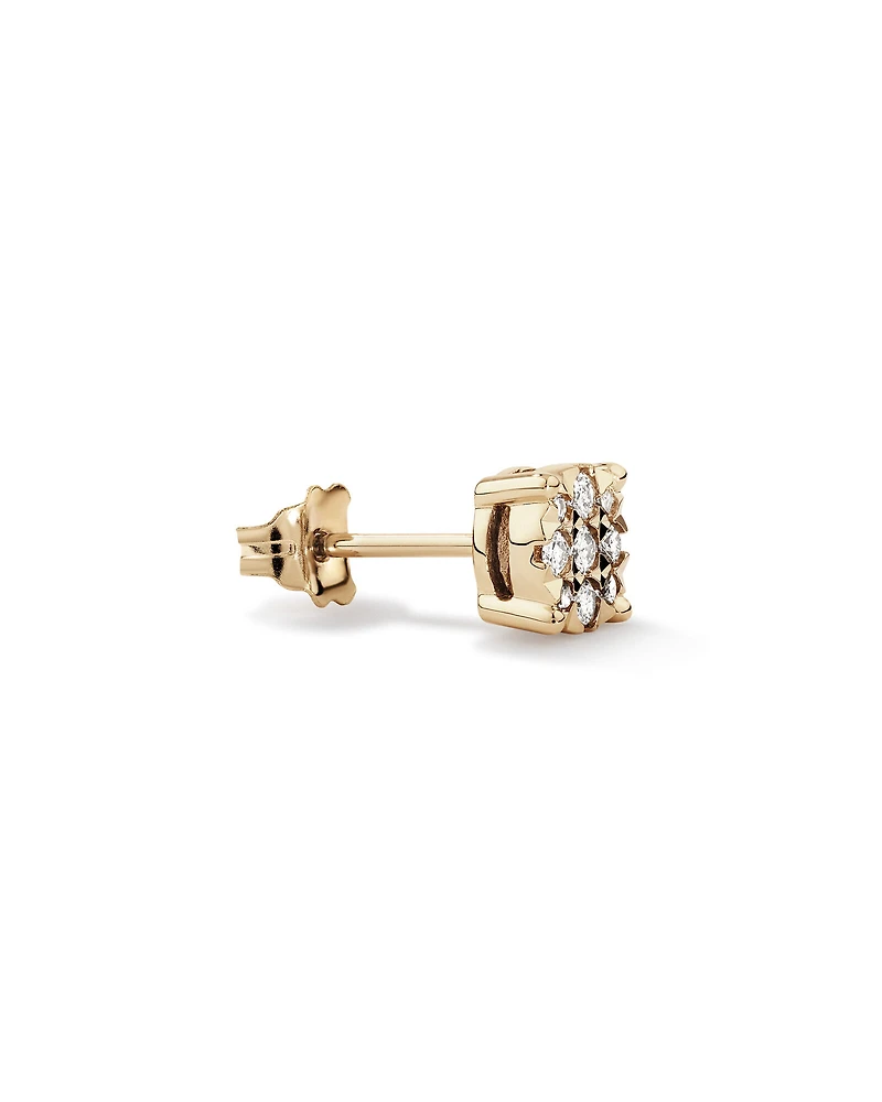 Men’s Stud Earring with 0.12 Carat TW of Diamonds 10kt Yellow Gold