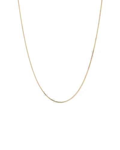 45cm (17") 1.44mm Width Solid Diamond Cut Curb Chain in 10kt Yellow Gold