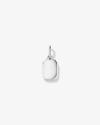 Letter T Mother of Pearl Initial Pendant Sterling Silver