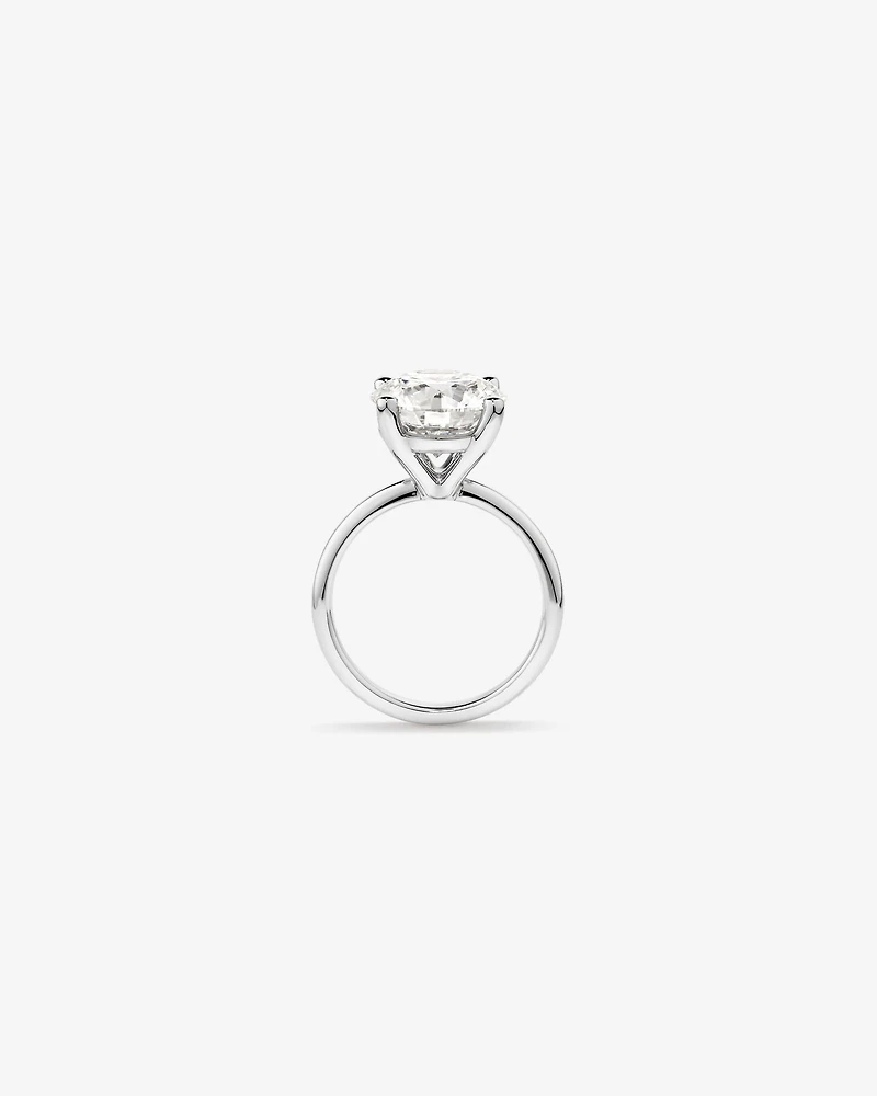 5,00 Carats Poids Total Bague De Fiançailles Solitaire En Diamant Rond Brillant Cultivé En Laboratoire, En Platine