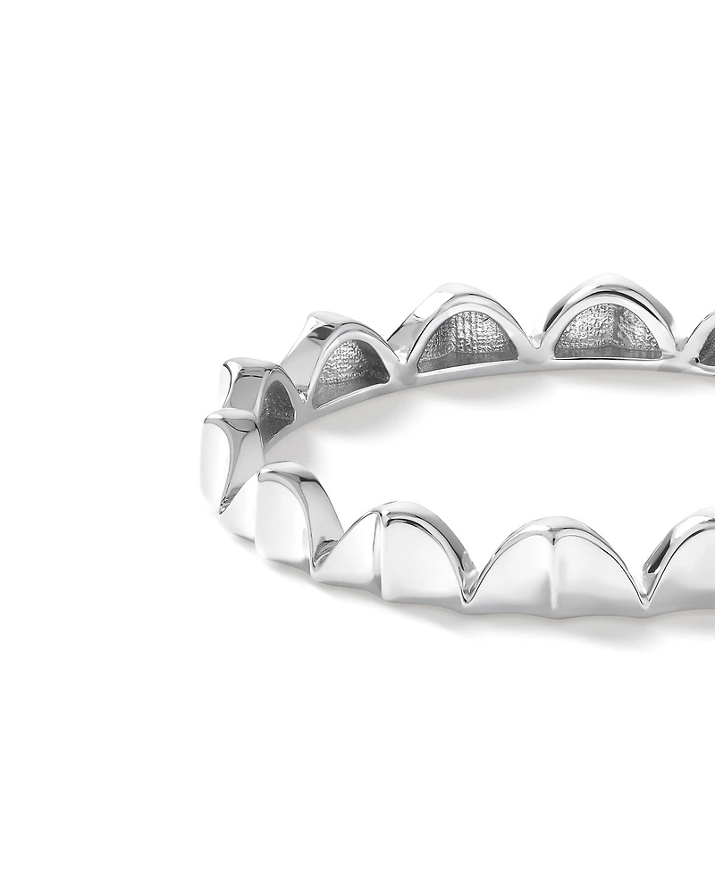 Bague Signature Connect Courbée en Argent Sterling