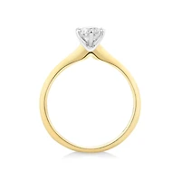 Certified Solitaire Engagement Ring with a 0.50 Carat TW Diamond in 18kt Yellow and White Gold