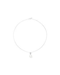 Two-Row Cultured Freshwater Baroque Pearl Pendant in Sterling Silver