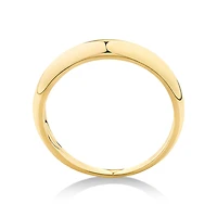 Bague bombée étroite en or jaune 10 K poli