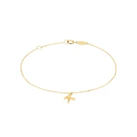 Collier à pendentif initiale K en or jaune 10 K