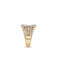 2,00 carats TW Bague à multiples bandes graduées en diamant en or jaune 18kt