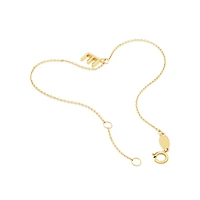19cm (7.5") E Initial Bracelet in 10kt Yellow Gold