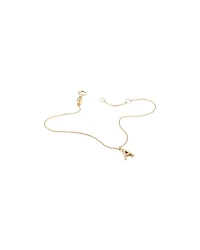 19cm (7.5") A Initial Bracelet in 10kt Yellow Gold
