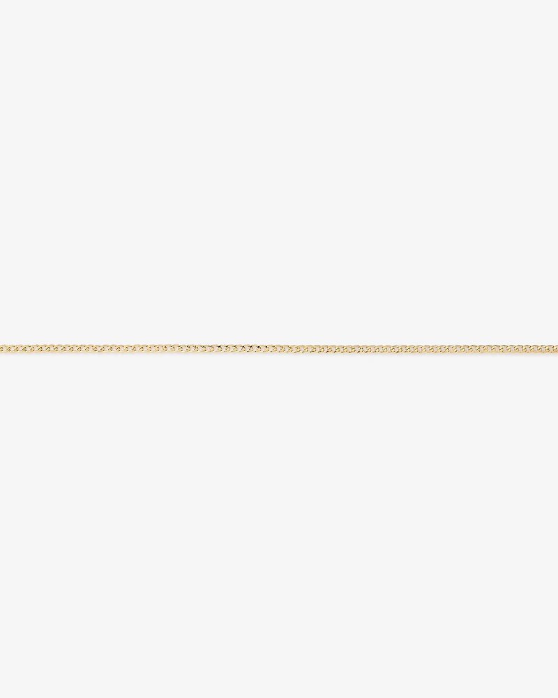 Chaîne semi-solide à maillons gourmette de 55 cm (22 po), largeur de 3,9 mm, en or jaune 10 ct