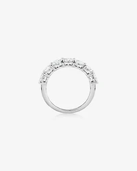 Alliance en or blanc 14 K avec diamants créés en laboratoire totalisant 2 ct