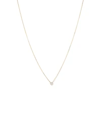 0.25 Carat TW Round Brilliant Diamond Bezel Set Pendant in 18kt Yellow Gold
